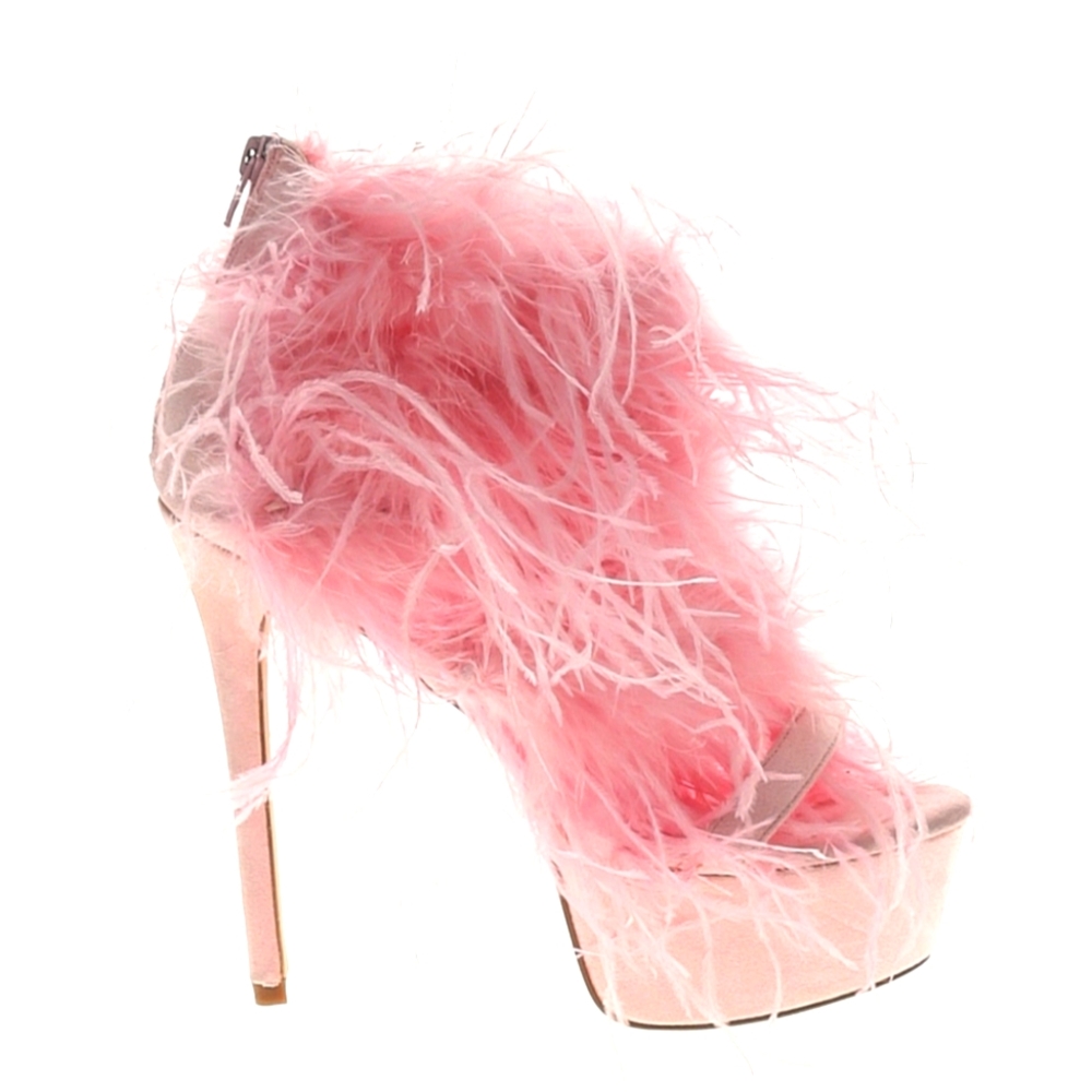 Privileged Pink Feathered Heels